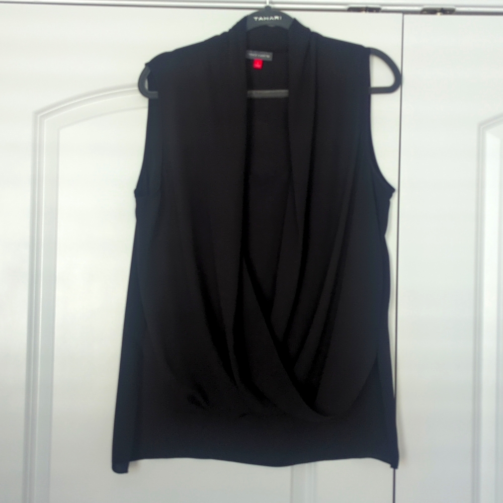 Vince Camuto Sleeveless Faux Wrap Top